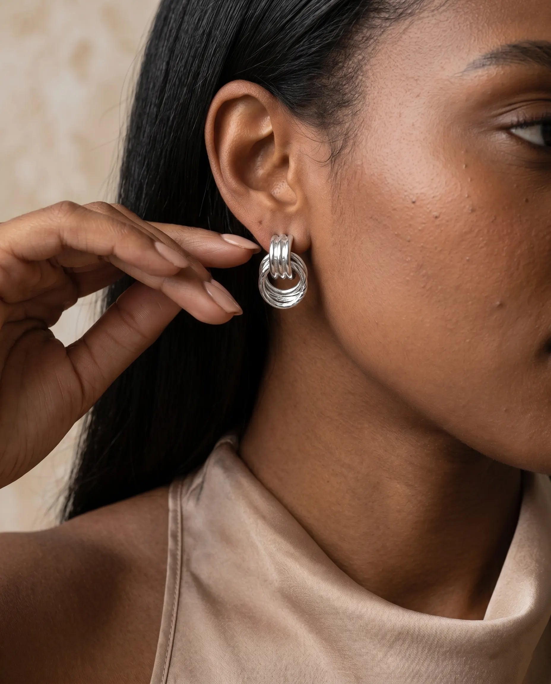 Monaco Double Hoop Earrings Senya