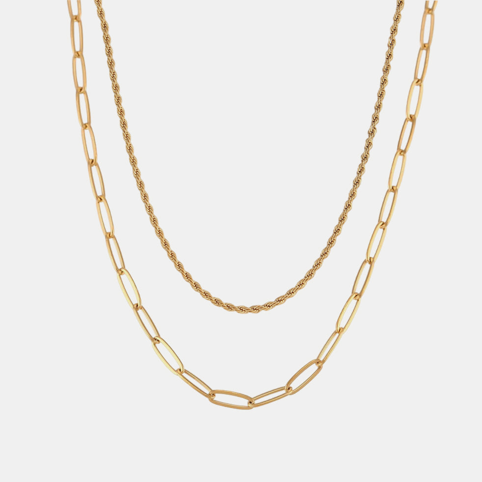Two Chain Bundle, Women's Chain Bundle , Matching Chain Bundle, Layering Chain Bundle, Versatile Chain Bundle, Affordable Chain Bundle, Women's two chain set, How to layer two chain necklaces, Two chain bundle gift ideas, Matching chain sets for couples, Custom two chain bundle, Two chain bundle under $100, Two chain bundle for layering, Layering Chain Bundle , Gold and Silver Chain Bundle, Stackable Chain Bundle ,