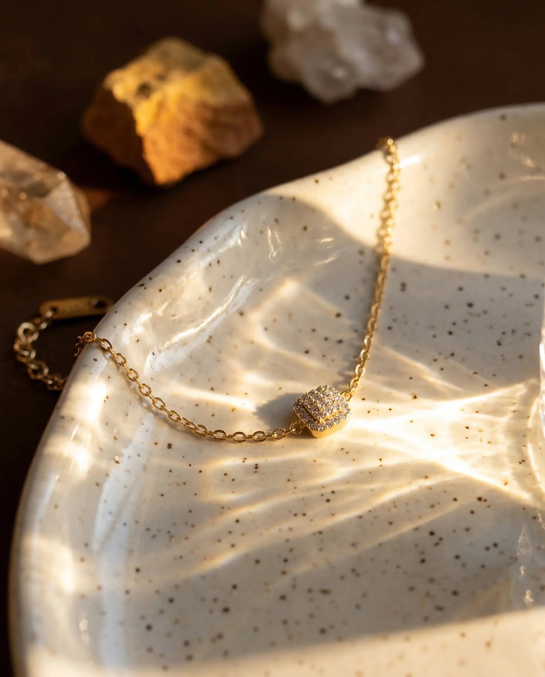 artana-square-crystal-pendant-bracelet-stainless-steel-gold-pvd, elegant-minimalist-waterproof-sparkle-jewelry-luxury, high-quality-tarnish-free-gold-bracelet, senya-jewelry-best-seller-artana