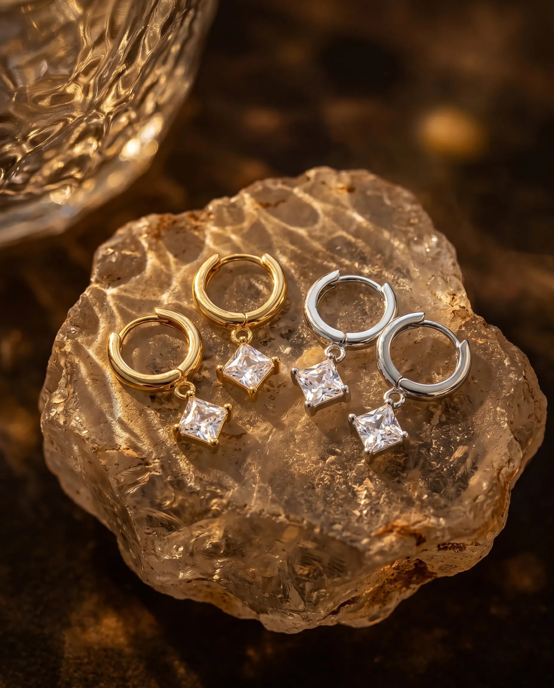 durable-925-sterling-silver-davina-earrings-detail, sophisticated-cushion-cut-crystal-design-minimalist, high-quality-18k-gold-plating-silver, anti-allergy-fine-jewelry-premium, refined-jewelry-collection-germany
