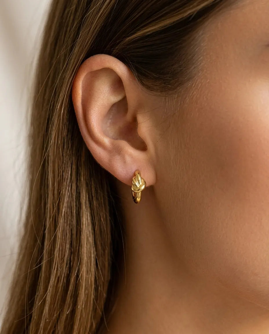 model-wearing-silver-bellagio-halo-stud-earrings-lifestyle, elegant-modern-feminine-jewelry-on-ear, professional-women-luxury-accessories, chic-crystal-halo-stud-styling, luxury-lifestyle-brand-model