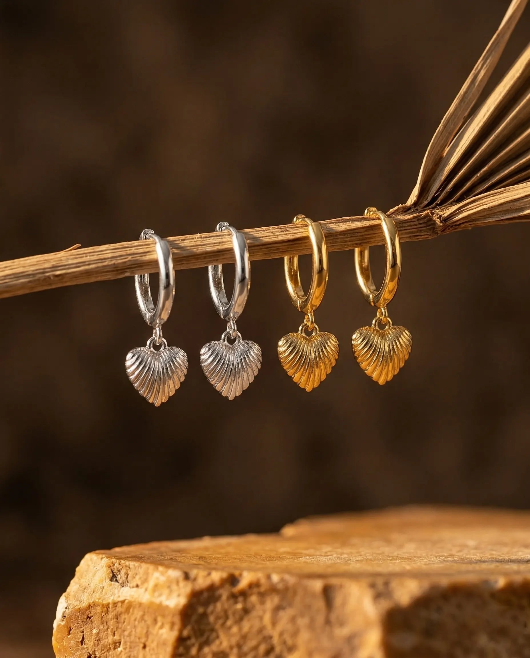 simone-ribbed-heart-drop-earrings-925-sterling-silver-gold-vermeil, elegant-minimalist-textured-heart-jewelry-luxury, high-quality-tarnish-free-romantic-earrings, senya-jewelry-best-seller-simone
