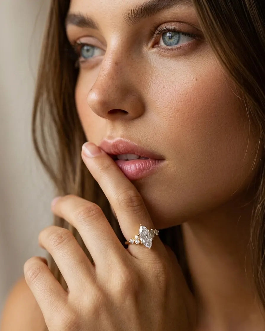 versatile-daily-wear-gold-athena-statement-ring, effortless-high-end-royal-jewelry-style, minimalist-accessories-for-refined-look, classy-925-silver-marquise-ring-lifestyle, senya-jewelry-athena-collection