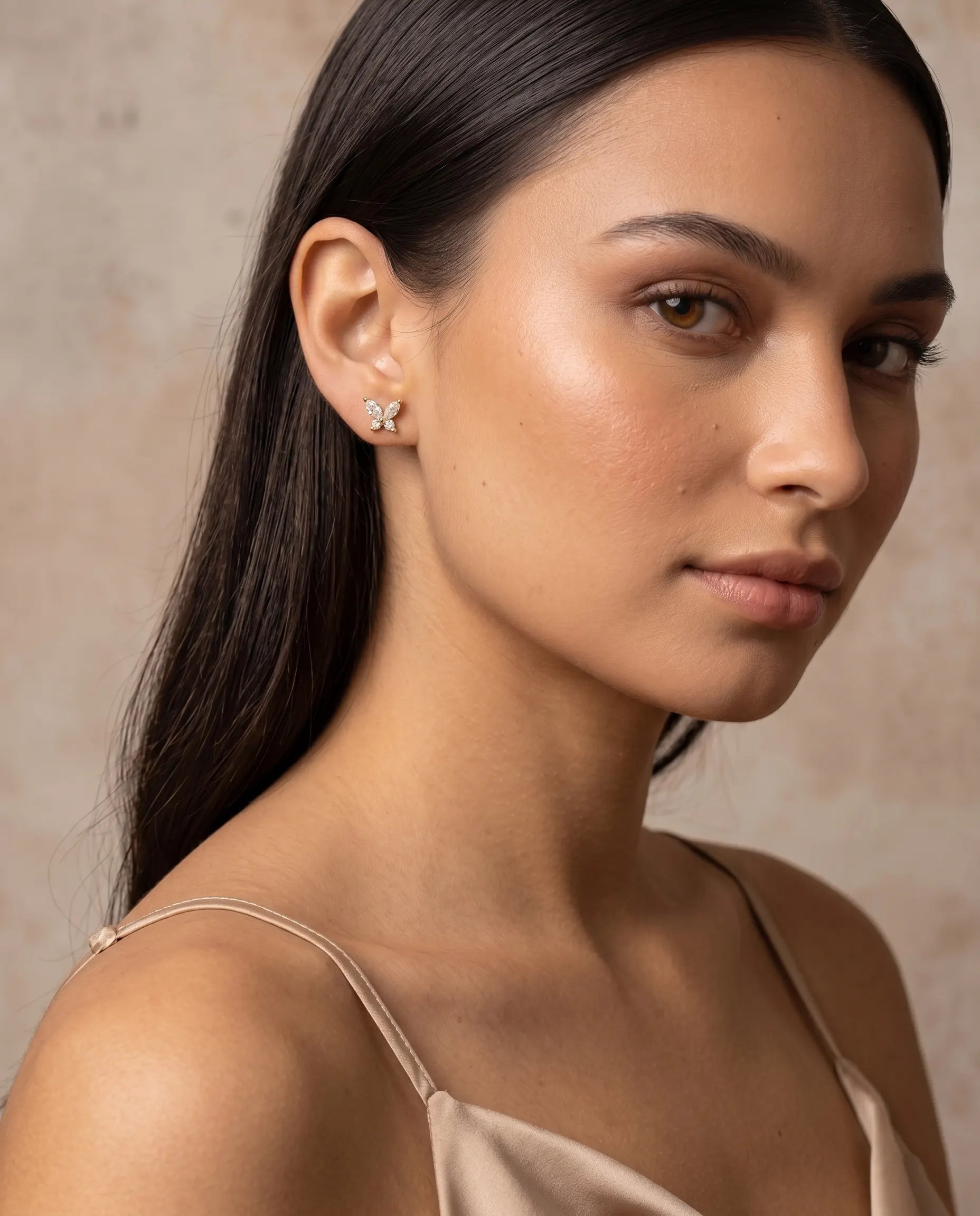 versatile-daily-wear-silver-butterfly-stud-earrings, effortless-high-end-romantic-jewelry-style, minimalist-accessories-for-refined-look, classy-925-silver-butterfly-earrings-lifestyle, senya-jewelry-butterfly-collection