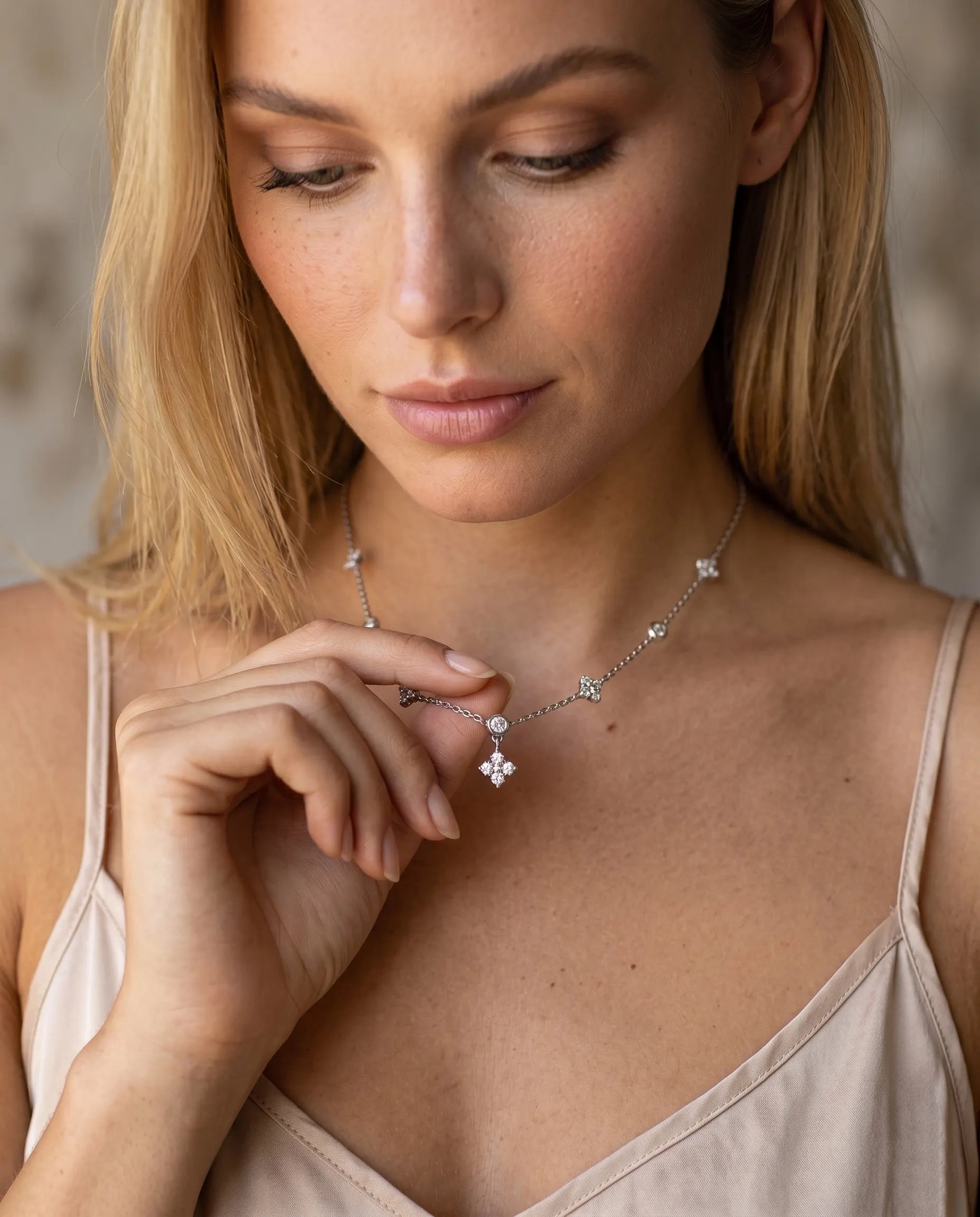 versatile-daily-wear-silver-ornella-celestial-necklace, effortless-shimmer-jewelry-style, minimalist-accessories-for-refined-look, classy-925-silver-station-necklace-lifestyle, senya-jewelry-ornella-collection