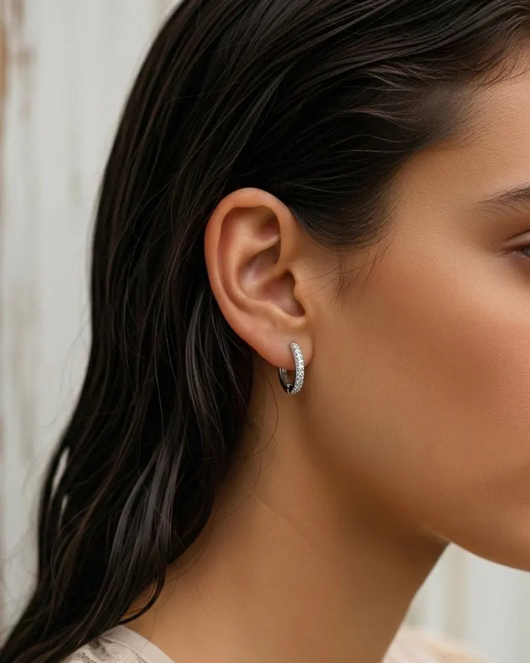 versatile-daily-wear-silver-zirconia-hoops, effortless-elegance-jewelry-style, minimalist-accessories-for-night-out, classy-925-silver-sparkling-earrings, high-shine-emery-collection-earrings