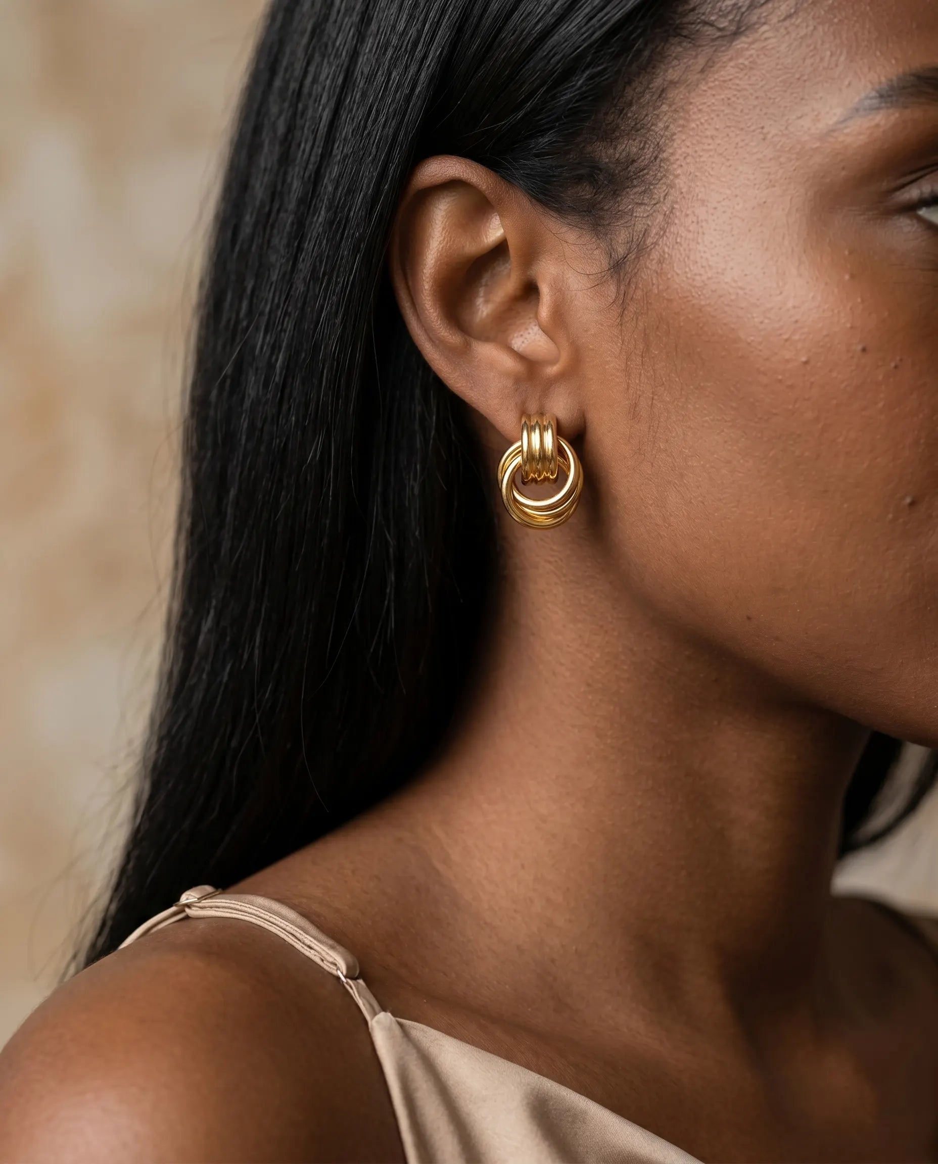 Monaco Double Hoop Earrings Senya