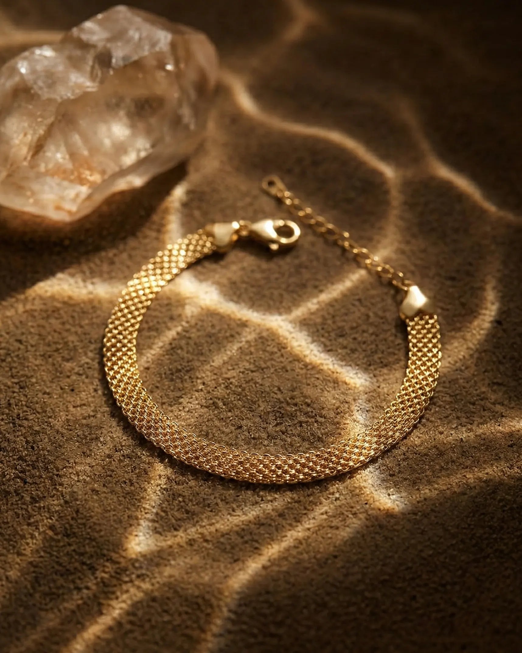 sylvie-multi-strand-mesh-bracelet-gold-vermeil-925, elegant-woven-cable-chain-design-luxury, high-quality-gold-vermeil-jewelry-aesthetic, senya-jewelry-best-seller-sylvie