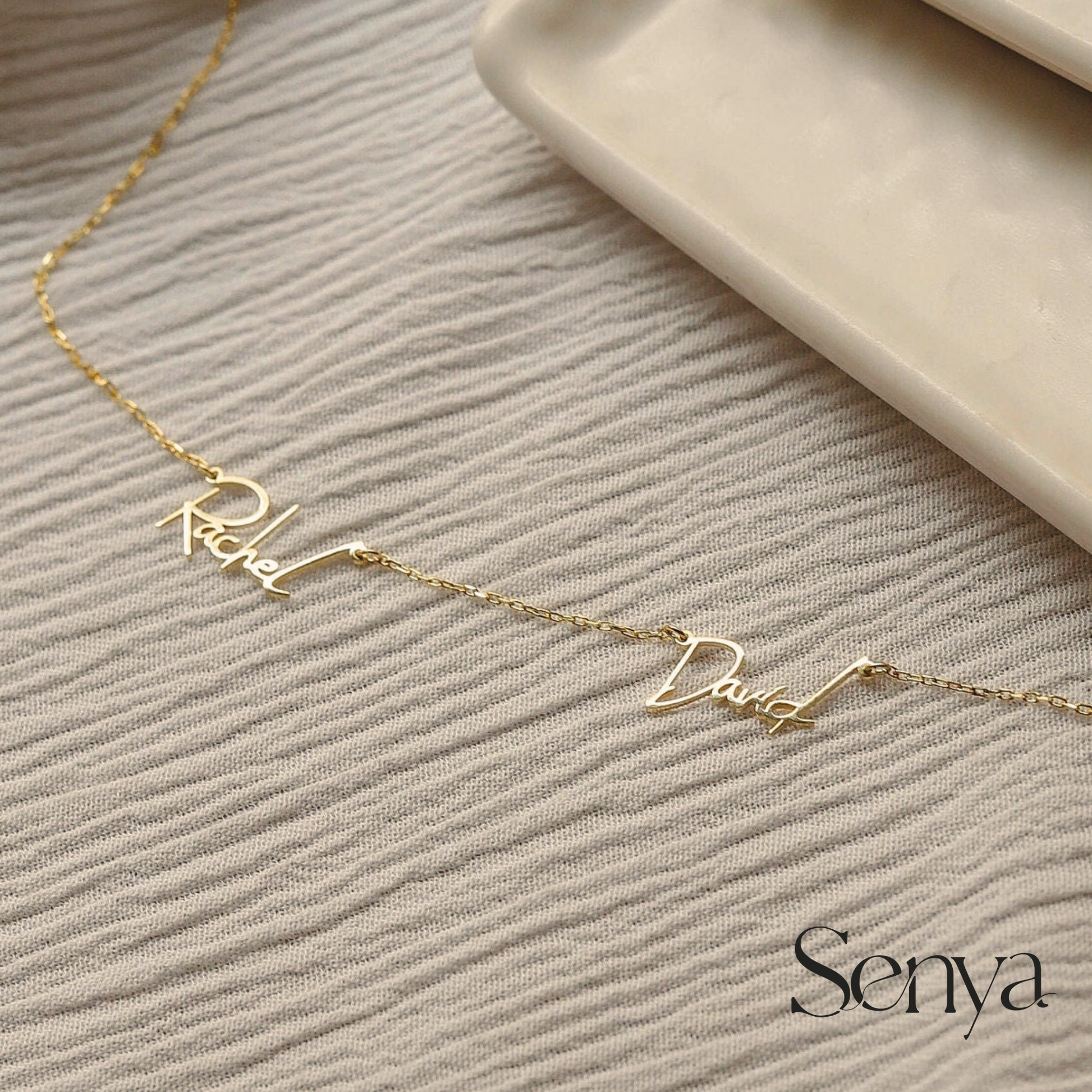 Engraved name necklace,  Dainty double name necklace , Minimalist double name necklace , Where to buy a double name necklace with heart, Unique double name necklace designs, Can you shower with a double name necklace ,