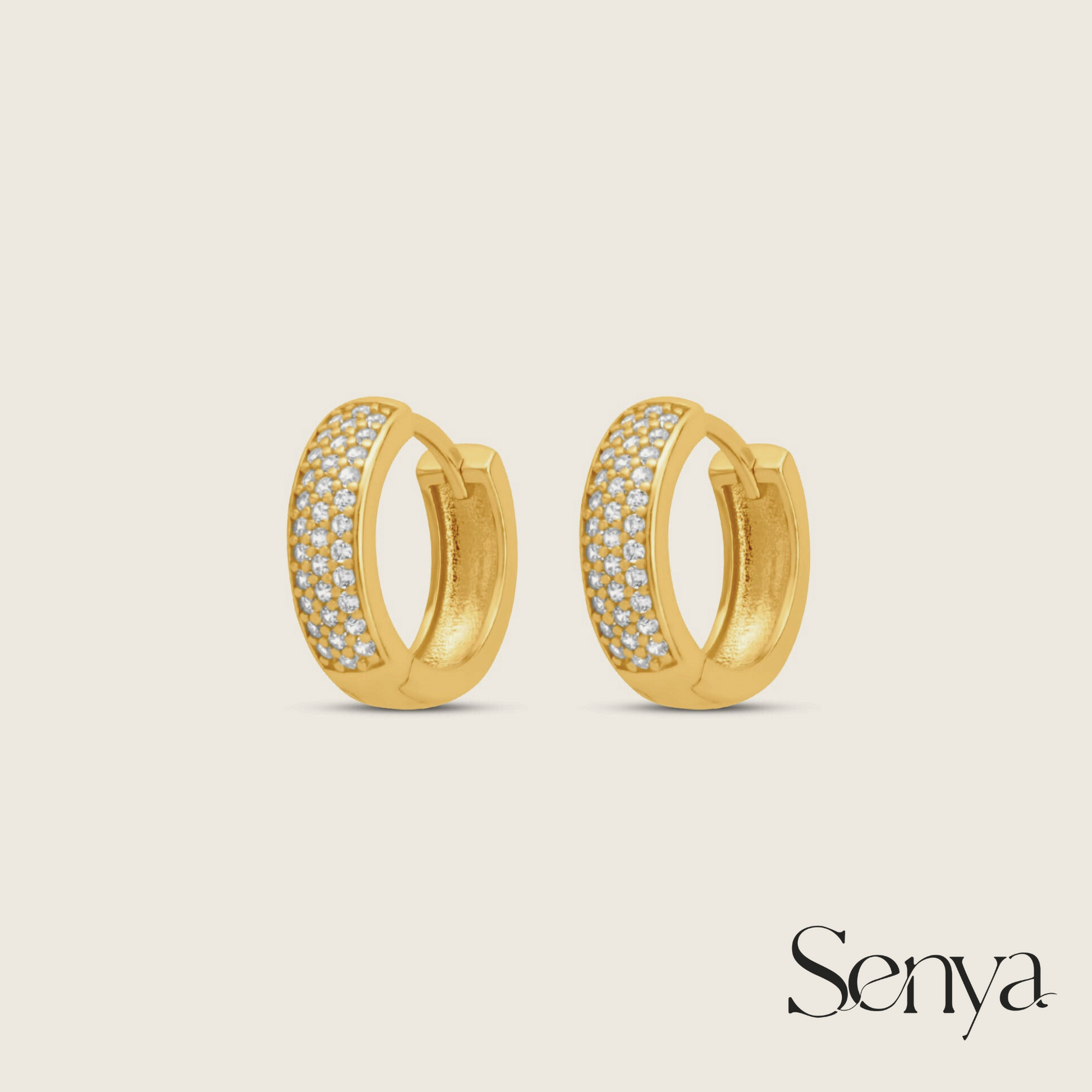 Round earrings with intricate zirconia detailing, Sterling silver hoop earrings with 18k gold plating, Round bold hoops with tiny gemstone adornments, Silver earrings with petite zirconia embellishments, Bold hoop earrings with 925 sterling silver,