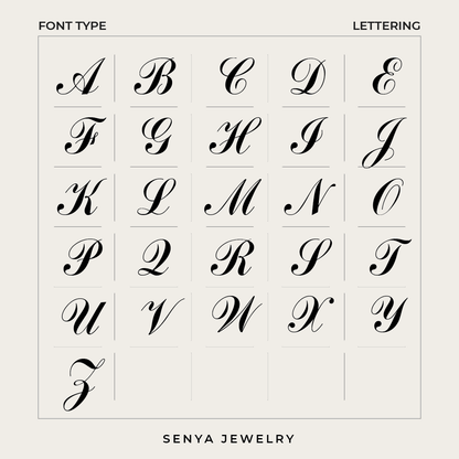 Lenora Cursive Initial Necklace Senya