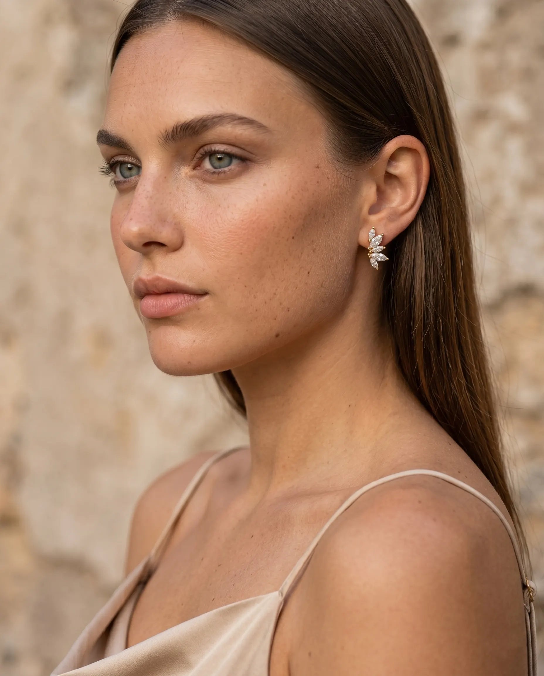 bliss-crystal-bloom-earrings-worn-by-model-minimalist-jewelry-styling-for-modern-elegant-women