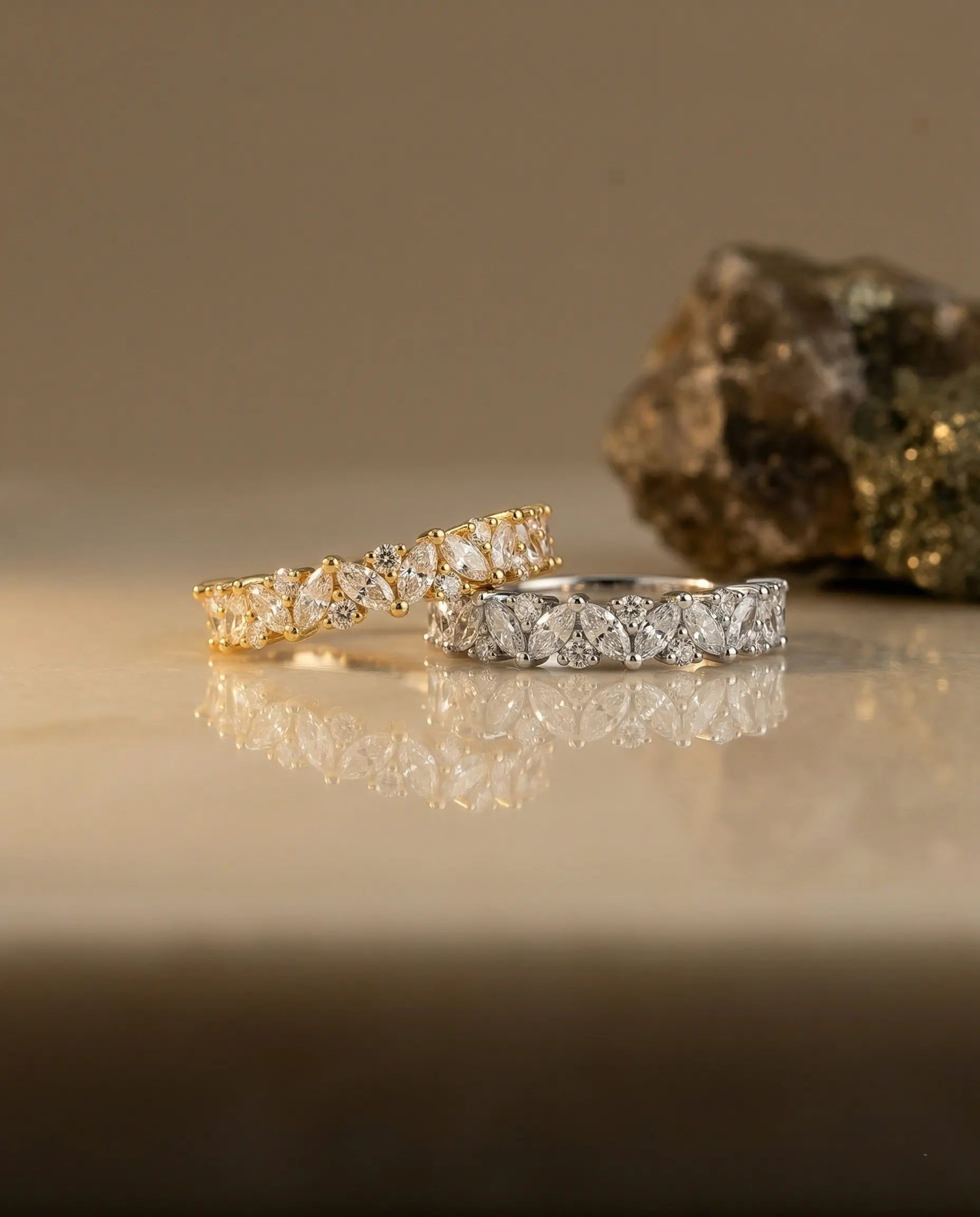 castel-marquise-pavé-eternity-ring-925-sterling-silver-gold-plating, elegant-minimalist-floral-jewelry-luxury, high-quality-waterproof-tarnish-free-crystal-ring, senya-jewelry-best-seller-castel