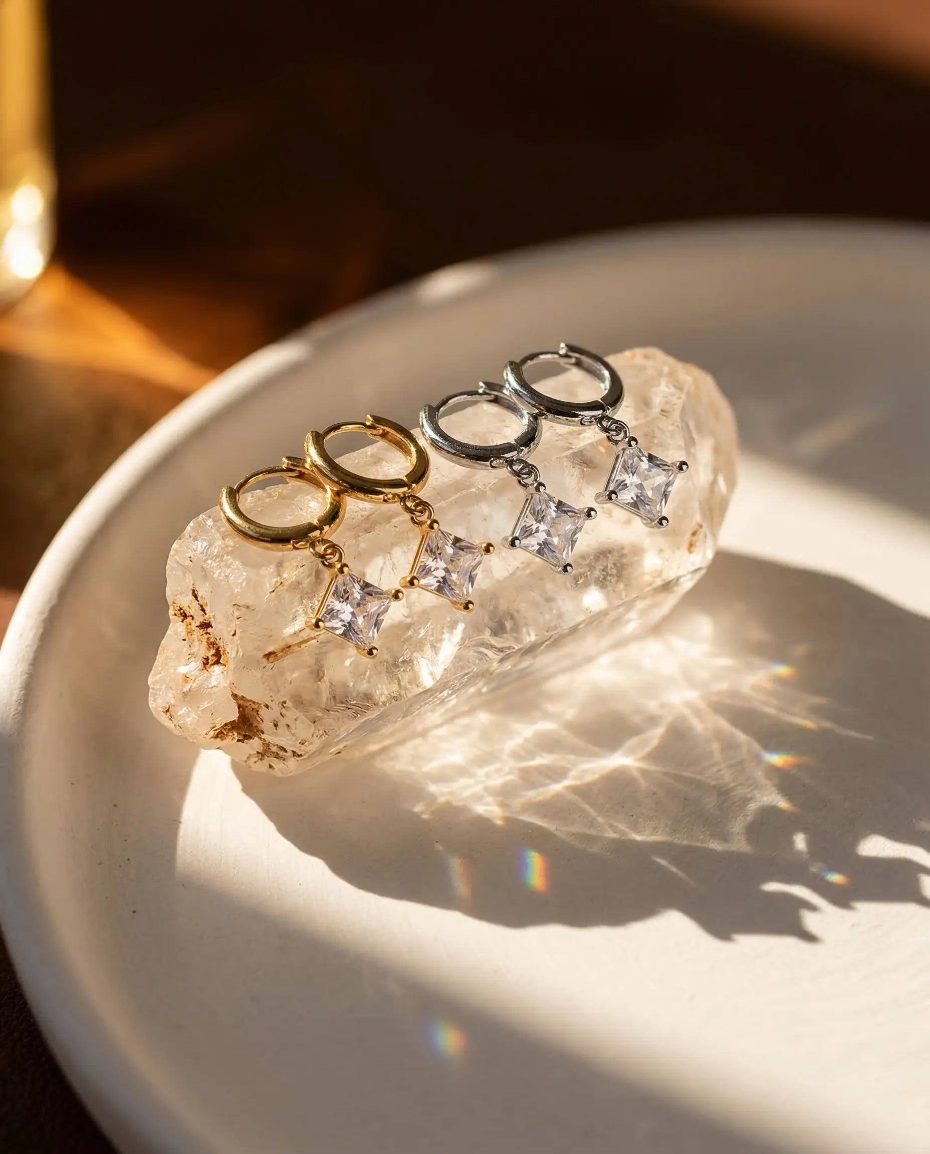 durable-925-sterling-silver-davina-earrings-detail, sophisticated-cushion-cut-crystal-design-minimalist, high-quality-18k-gold-plating-silver, anti-allergy-fine-jewelry-premium, refined-jewelry-collection-germany