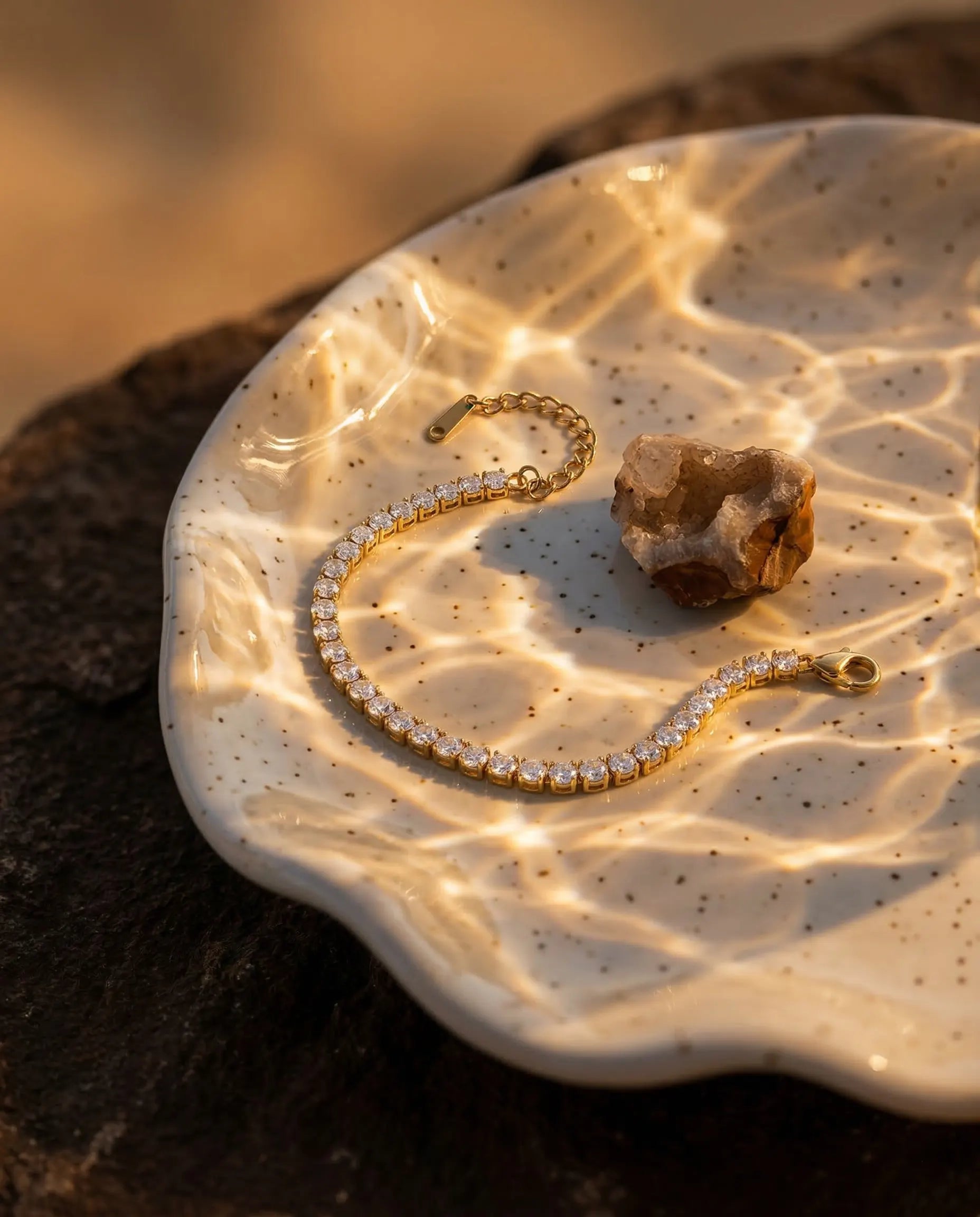 durable-life-proof-elena-gold-tennis-bracelet-detail, sophisticated-modern-crystal-riviera-design, high-quality-18k-gold-pvd-plating, anti-allergy-steel-jewelry-premium, refined-jewelry-collection-germany