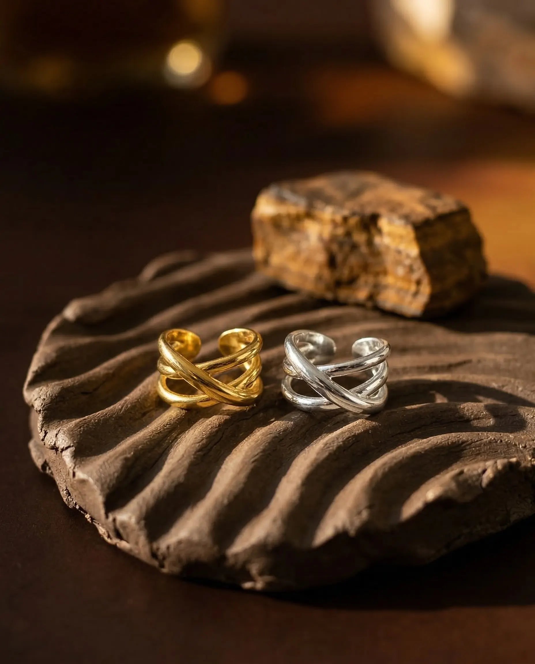 miami-modern-criss-cross-pave-ring-925-sterling-silver-gold-vermeil, bold-minimalist-statement-jewelry-luxury, high-quality-tarnish-free-multi-layer-silver-ring, senya-jewelry-best-seller-miami