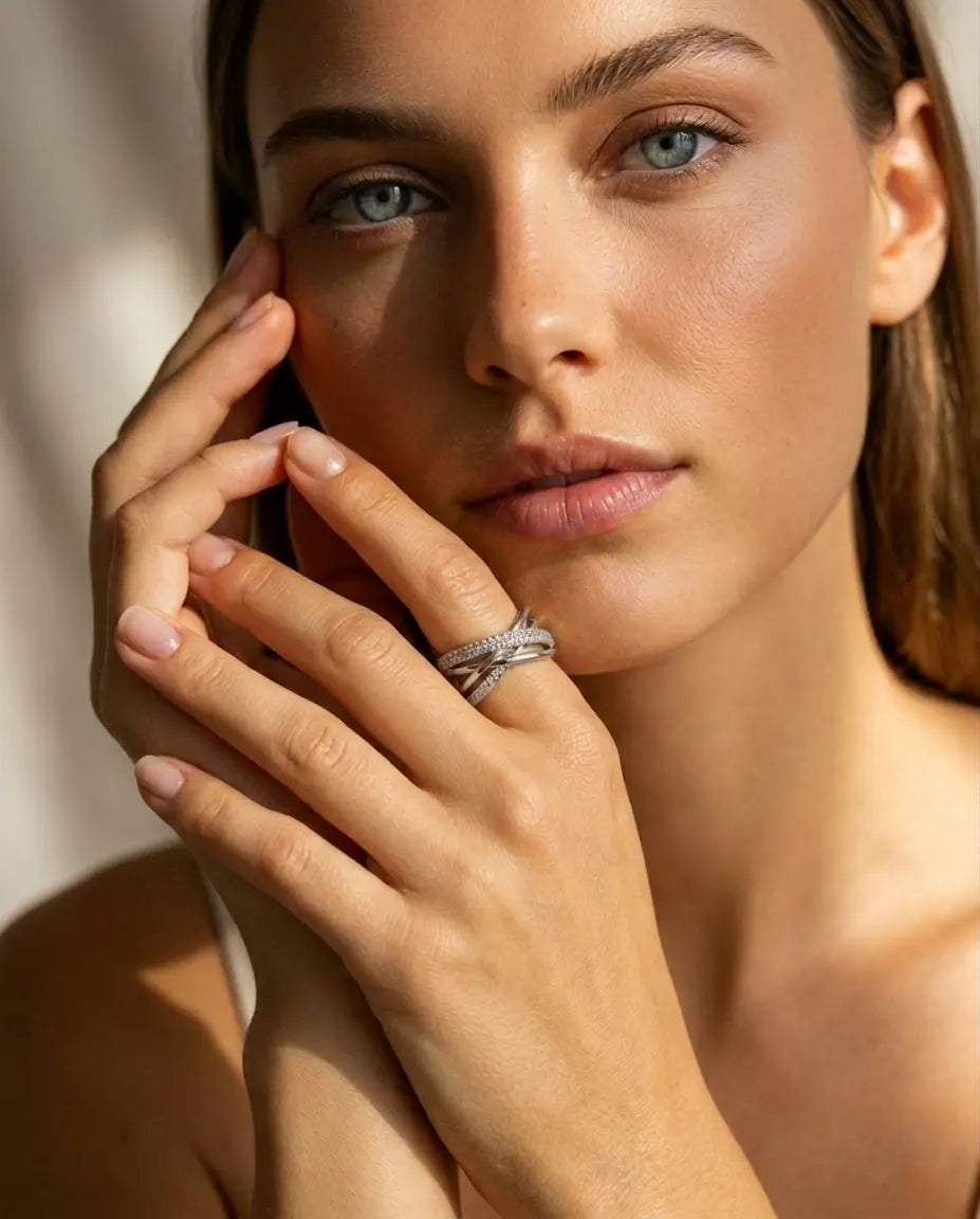 model-wearing-gold-herma-signet-ring-lifestyle, elegant-modern-feminine-jewelry-on-hand, professional-women-luxury-accessories, chic-gold-statement-ring-styling, luxury-lifestyle-brand-model