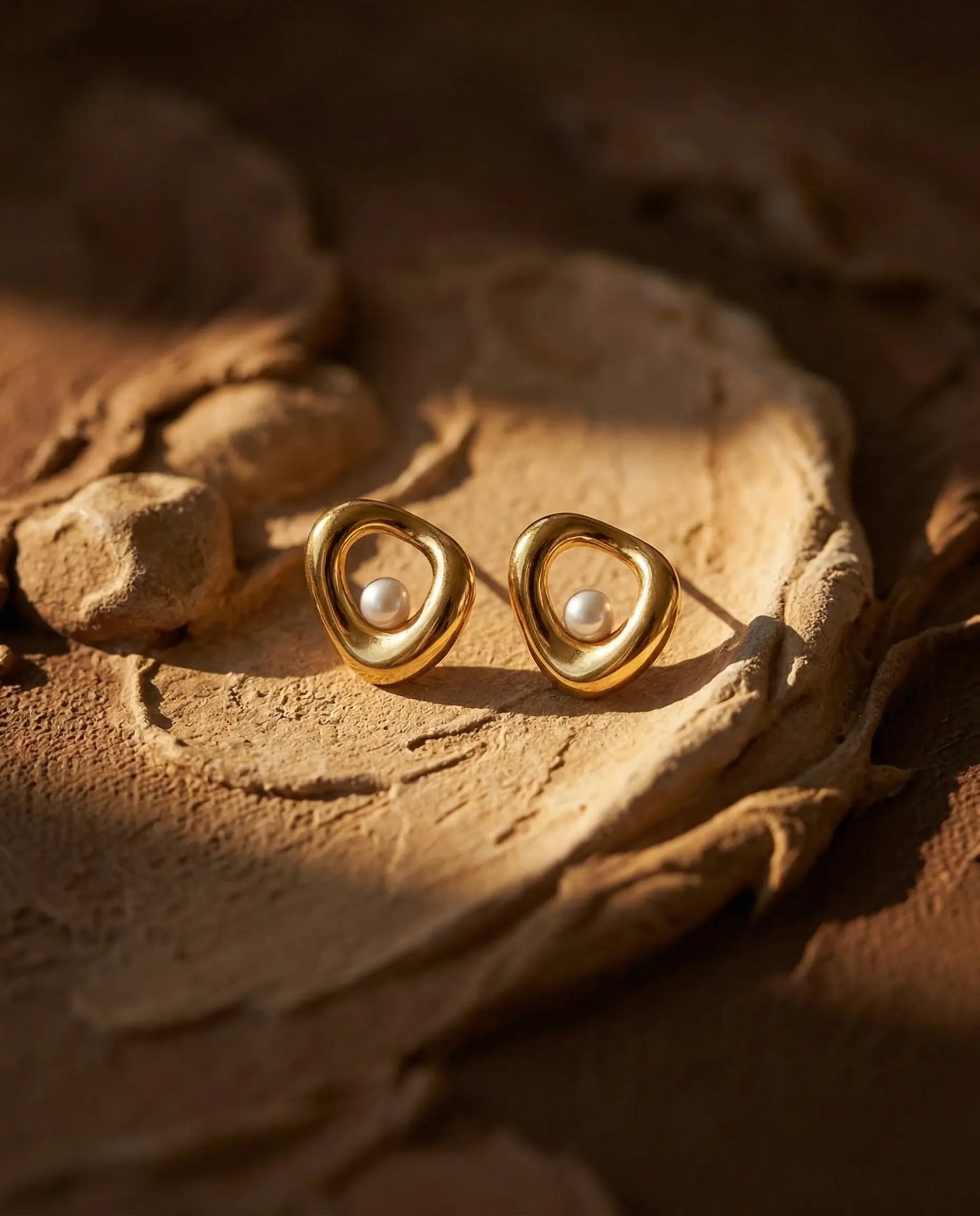 premium-quality-cybelle-shimmering-gold-steel-earrings, gold-pvd-detail-europe, anniversary-gift-modern-minimalist-jewelry, refined-minimalist-luxe-aesthetic, sustainable-steel-jewelry-brand-europe