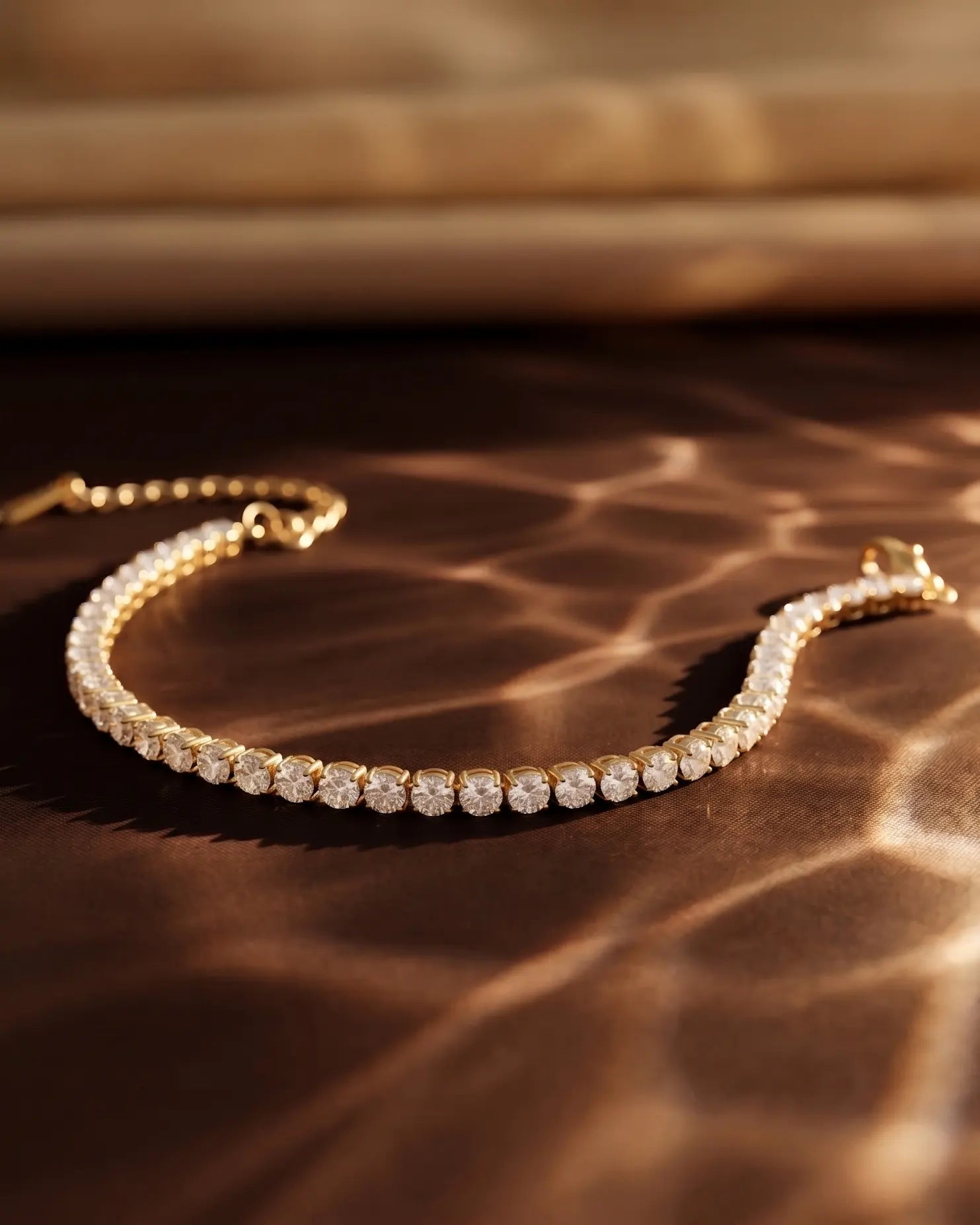 premium-quality-elena-gold-riviera-bracelet, durable-gold-plating-detail-europe, anniversary-gift-sparkling-tennis-bracelet, refined-minimalist-luxe-aesthetic, sustainable-steel-jewelry-brand-europe