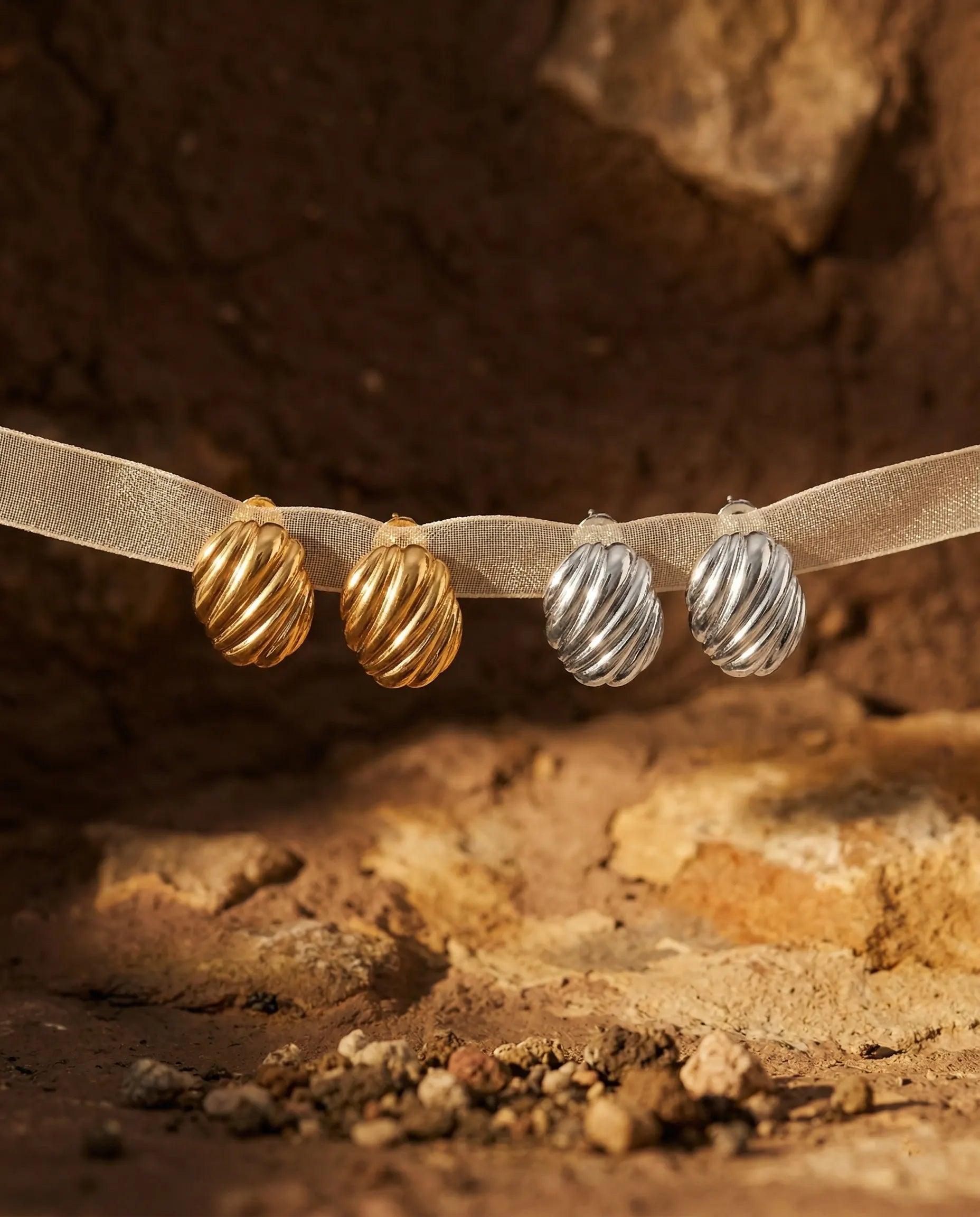 premium-quality-nia-textured-gold-steel-earrings, gold-pvd-detail-europe, anniversary-gift-modern-minimalist-jewelry, refined-minimalist-luxe-aesthetic, sustainable-steel-jewelry-brand-europe