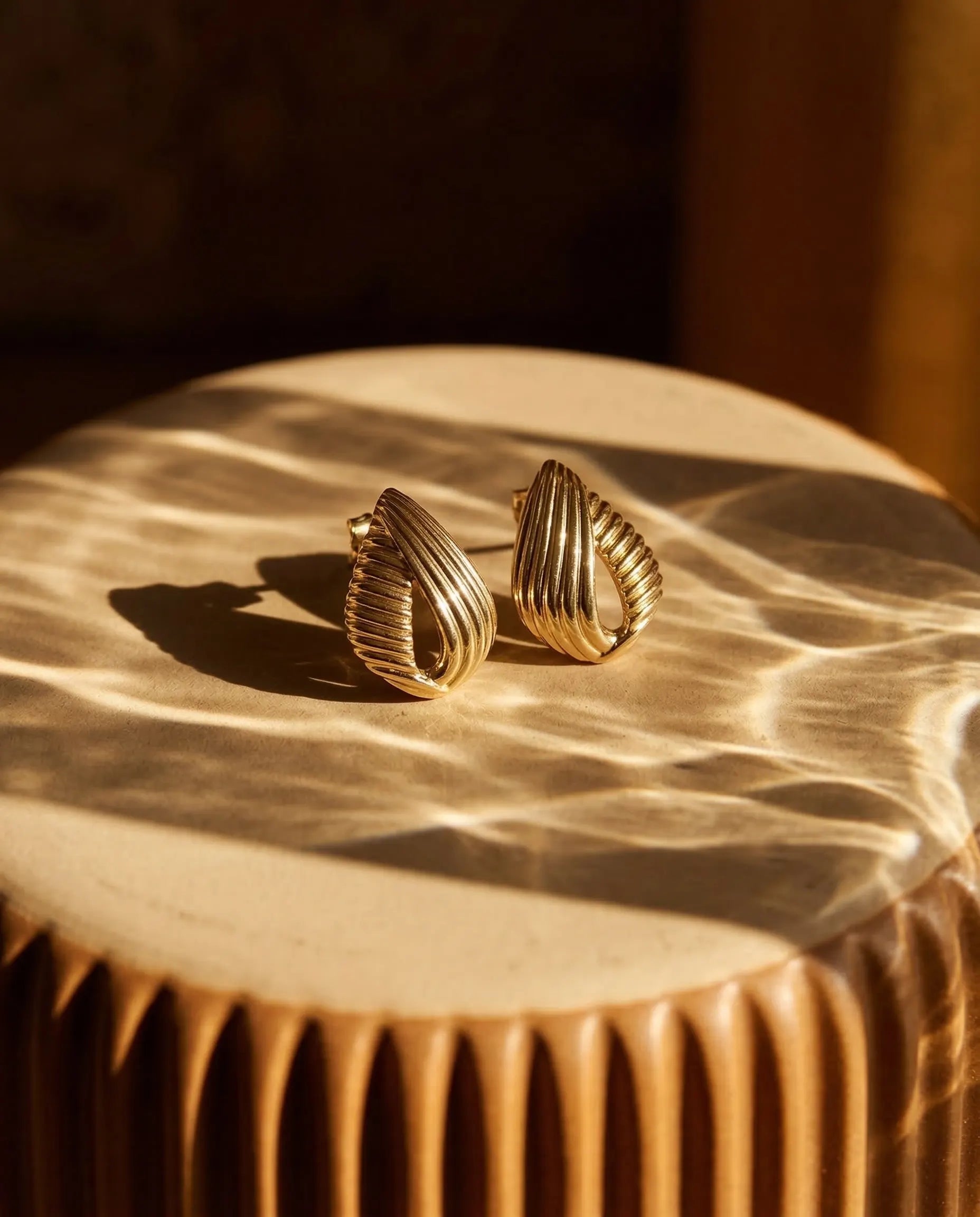 premium-quality-rivera-gold-ribbed-earrings, durable-gold-plating-detail-europe, anniversary-gift-gold-chunky-hoops, refined-minimalist-luxe-aesthetic, sustainable-steel-jewelry-brand-europe