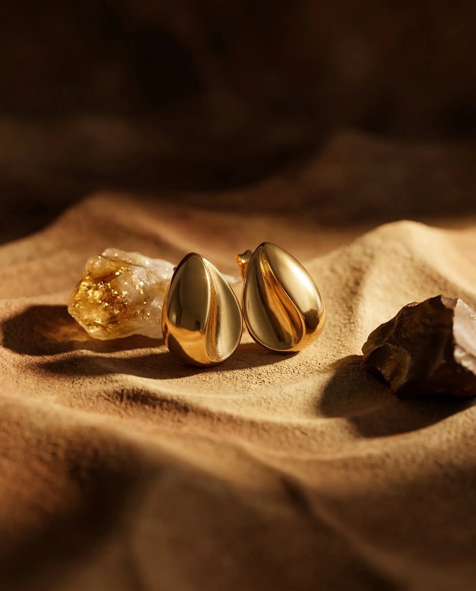 rhea-chunky-organic-teardrop-earrings-316l-stainless-steel-waterproof, elegant-minimalist-bold-jewelry-luxury, high-quality-tarnish-free-statement-studs, senya-jewelry-best-seller-rhea