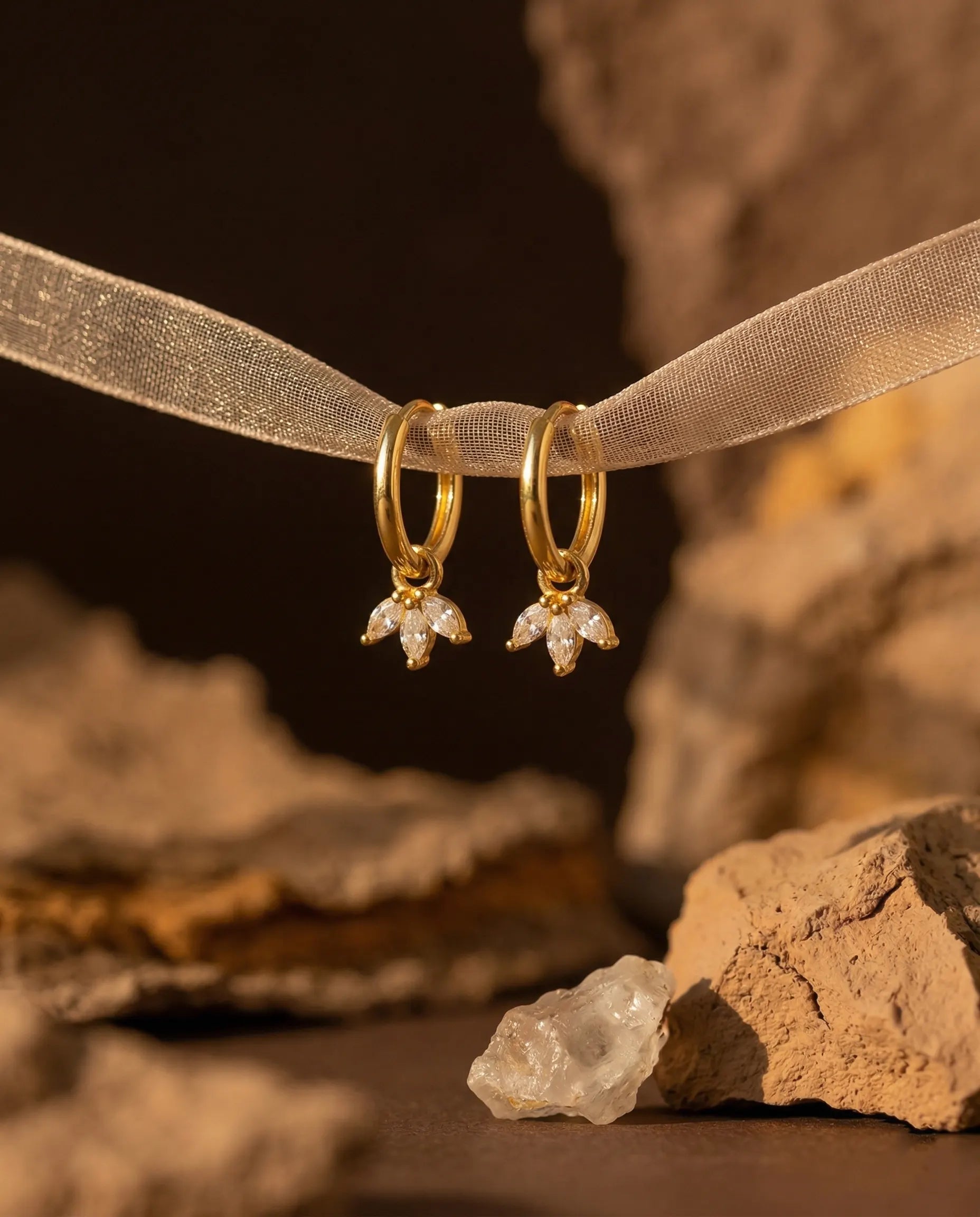 sweet-lotus-marquise-drop-huggie-earrings-925-sterling-silver-18k-gold-plating, elegant-minimalist-botanical-jewelry-luxury, high-quality-hypoallergenic-tarnish-free-floral-hoops, senya-jewelry-best-seller-sweet