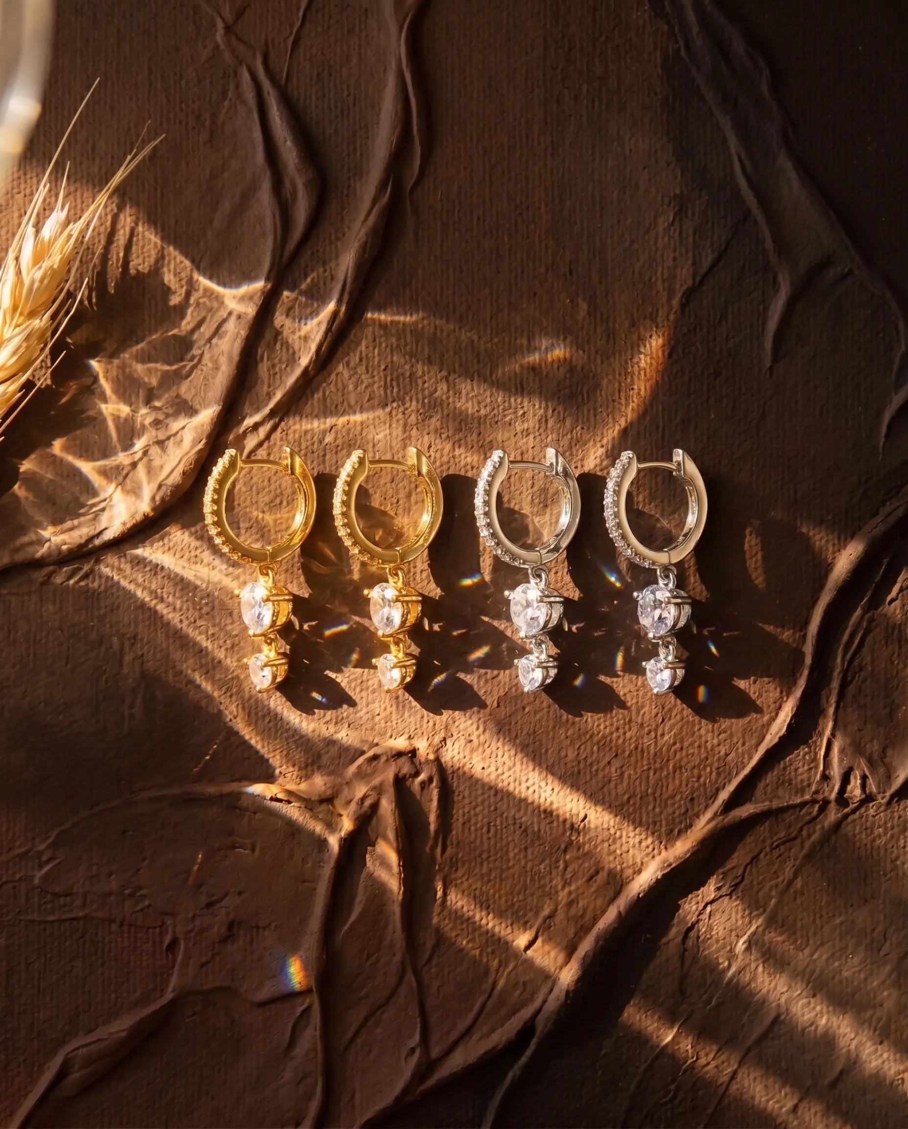 timeless-zirconia-aesthetic-drop-earrings, 18k-gold-finish-detail-margo-earrings, gift-ideas-for-wedding-guests-jewelry, luxury-boutique-jewelry-netherlands, artistic-jewelry-flatlay-photography
