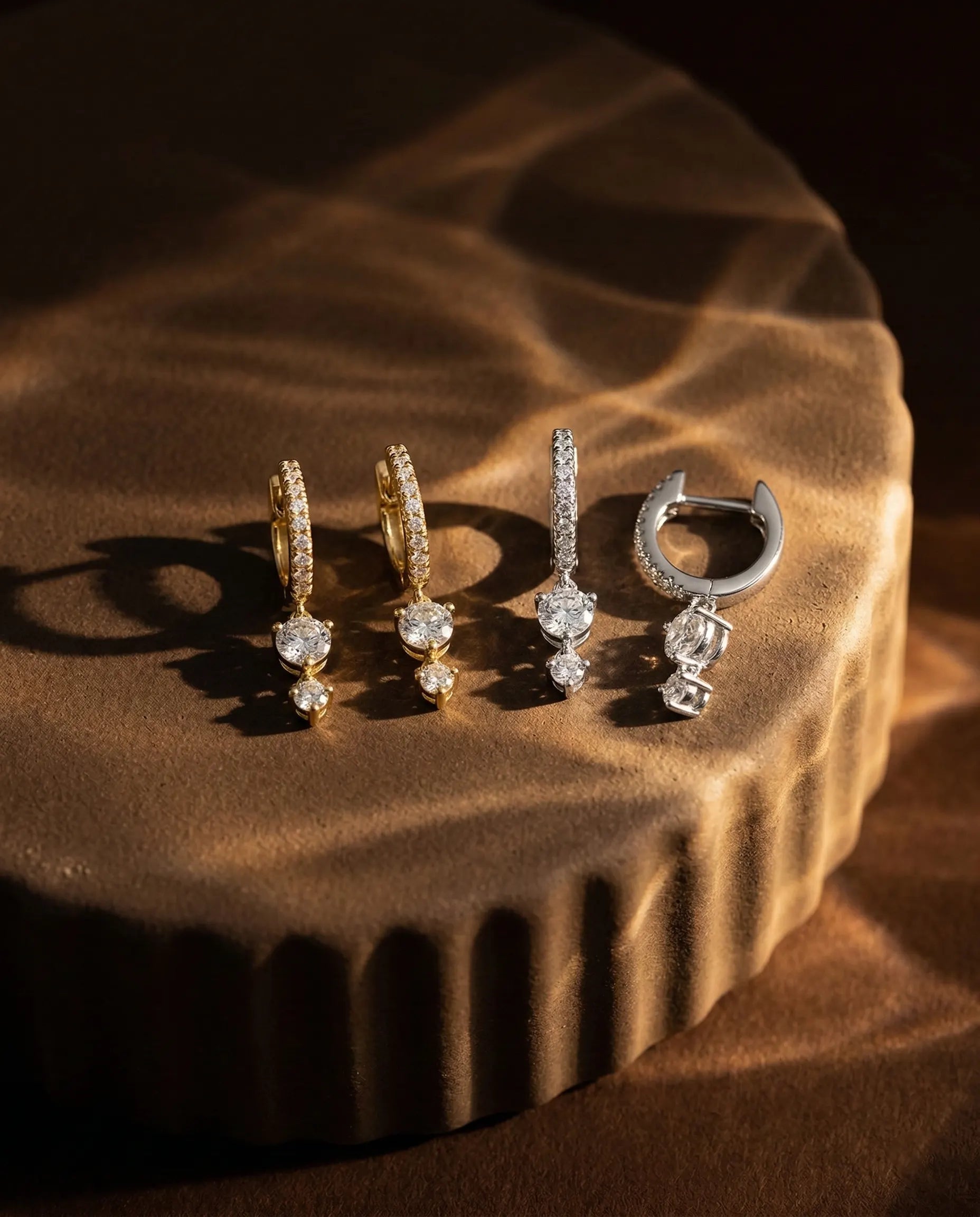 timeless-zirconia-aesthetic-drop-earrings, 18k-gold-finish-detail-margo-earrings, gift-ideas-for-wedding-guests-jewelry, luxury-boutique-jewelry-netherlands, artistic-jewelry-flatlay-photography