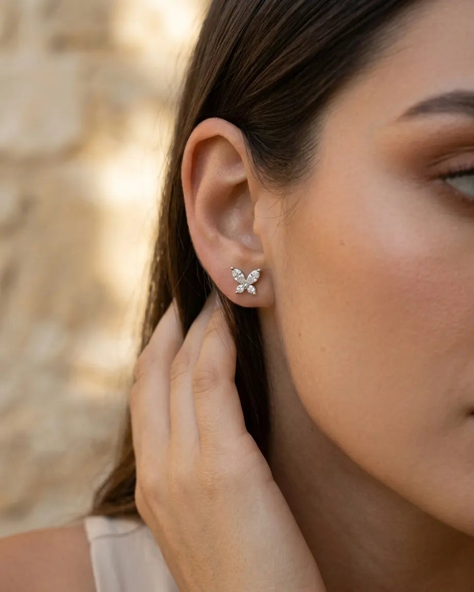 versatile-daily-wear-silver-butterfly-stud-earrings, effortless-high-end-romantic-jewelry-style, minimalist-accessories-for-refined-look, classy-925-silver-butterfly-earrings-lifestyle, senya-jewelry-butterfly-collection