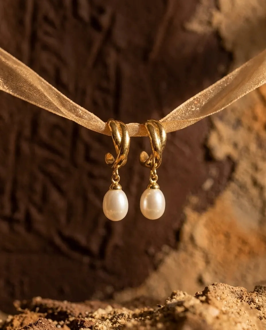versatile-daily-wear-gold-capri-pearl-earrings, effortless-allure-jewelry-style, minimalist-accessories-for-refined-look, classy-925-silver-pearl-lifestyle, senya-jewelry-capri-collection